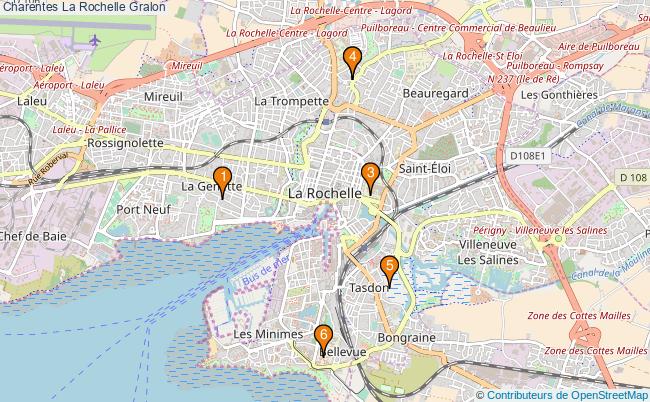 plan Charentes La Rochelle Associations Charentes La Rochelle : 5 associations