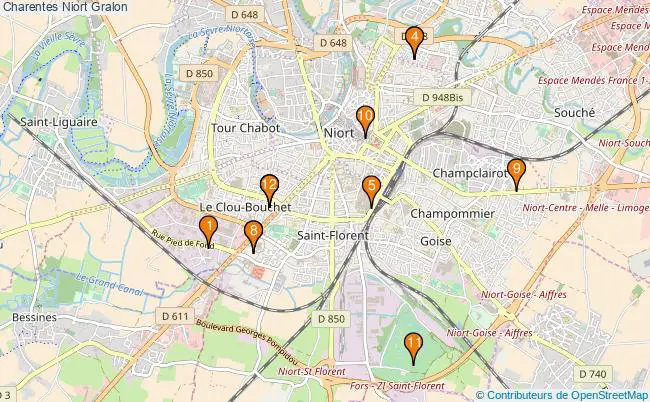 plan Charentes Niort Associations Charentes Niort : 13 associations