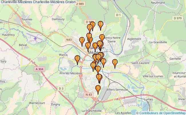plan Charleville-Mézières Charleville-Mézières Associations Charleville-Mézières Charleville-Mézières : 47 associations