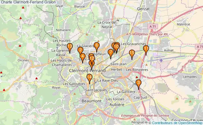plan Charte Clermont-Ferrand Associations Charte Clermont-Ferrand : 18 associations