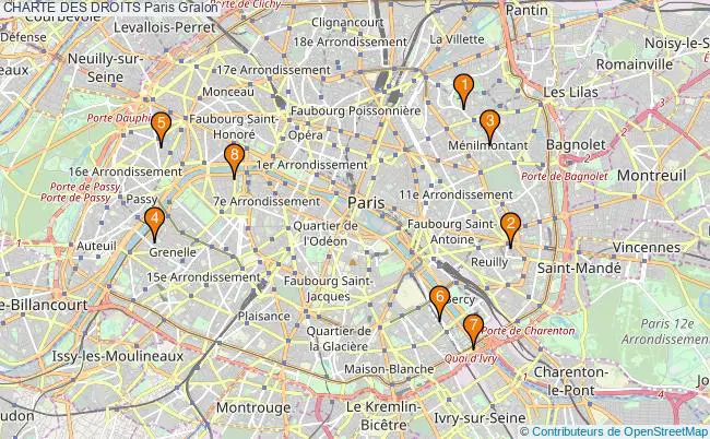plan CHARTE DES DROITS Paris Associations CHARTE DES DROITS Paris : 8 associations