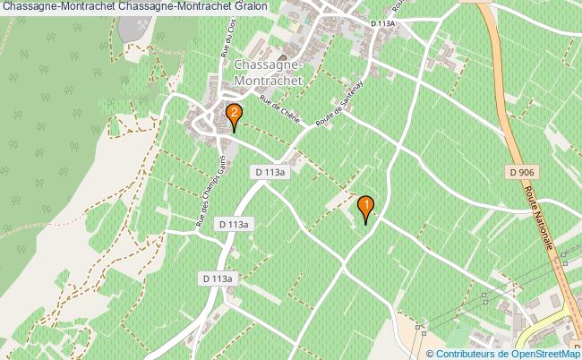 plan Chassagne-Montrachet Chassagne-Montrachet Associations Chassagne-Montrachet Chassagne-Montrachet : 2 associations