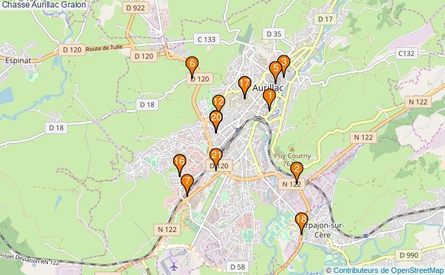 plan Chasse Aurillac Associations chasse Aurillac : 22 associations