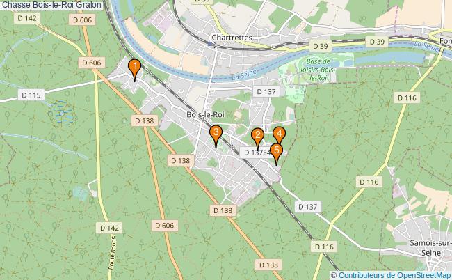 plan Chasse Bois-le-Roi Associations chasse Bois-le-Roi : 5 associations
