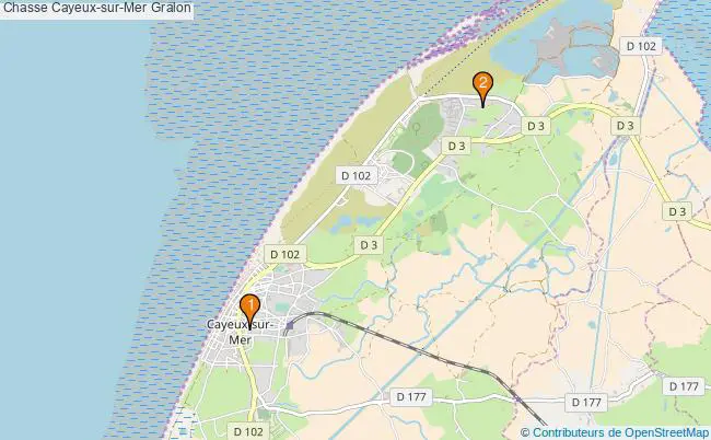 plan Chasse Cayeux-sur-Mer Associations chasse Cayeux-sur-Mer : 2 associations