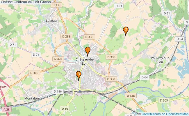 plan Chasse Château-du-Loir Associations chasse Château-du-Loir : 4 associations