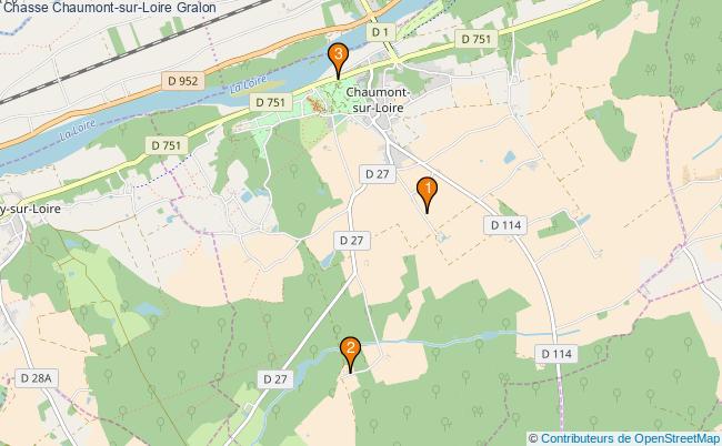 plan Chasse Chaumont-sur-Loire Associations chasse Chaumont-sur-Loire : 3 associations