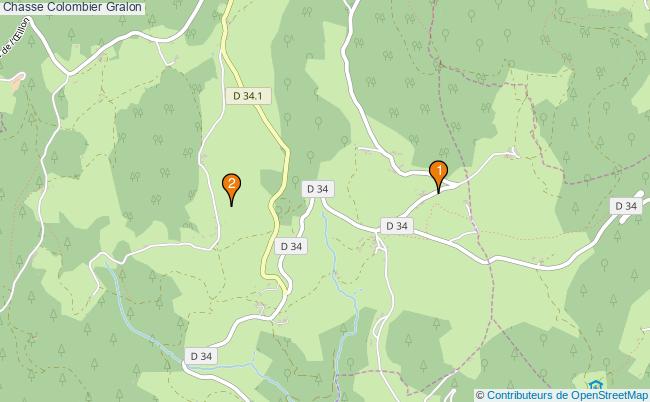 plan Chasse Colombier Associations chasse Colombier : 2 associations