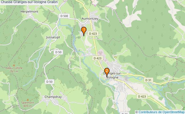 plan Chasse Granges-sur-Vologne Associations chasse Granges-sur-Vologne : 2 associations