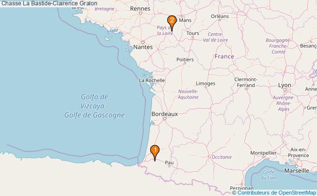 plan Chasse La Bastide-Clairence Associations chasse La Bastide-Clairence : 2 associations