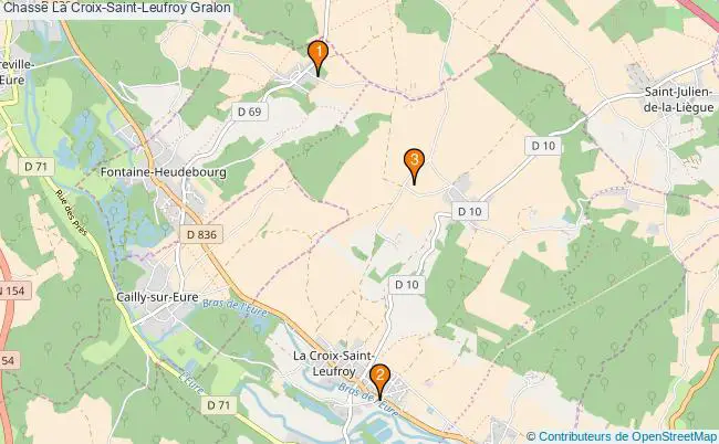 plan Chasse La Croix-Saint-Leufroy Associations chasse La Croix-Saint-Leufroy : 3 associations
