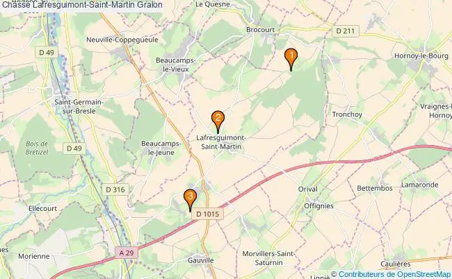 plan Chasse Lafresguimont-Saint-Martin Associations chasse Lafresguimont-Saint-Martin : 3 associations
