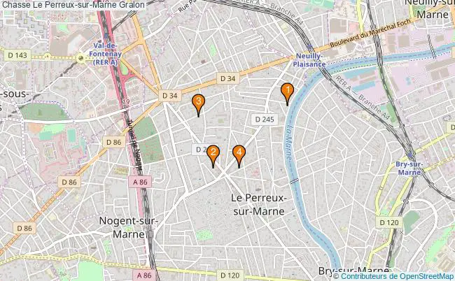 plan Chasse Le Perreux-sur-Marne Associations chasse Le Perreux-sur-Marne : 5 associations