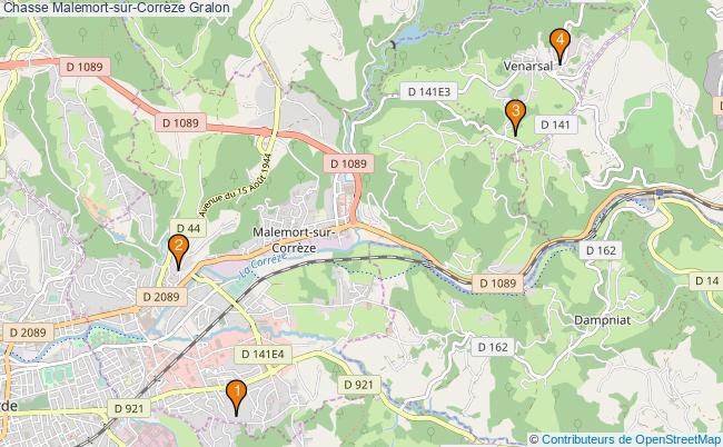 plan Chasse Malemort-sur-Corrèze Associations chasse Malemort-sur-Corrèze : 4 associations