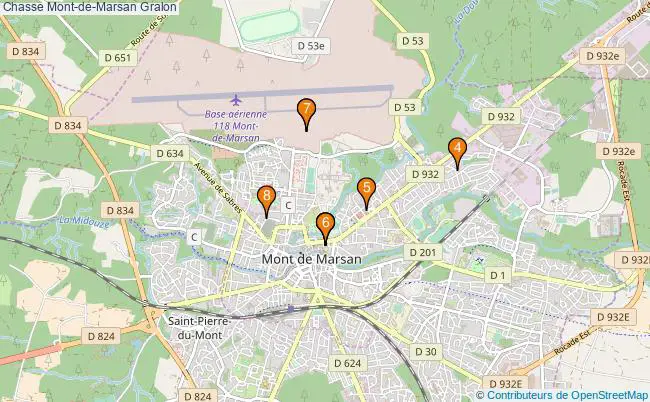 plan Chasse Mont-de-Marsan Associations chasse Mont-de-Marsan : 8 associations
