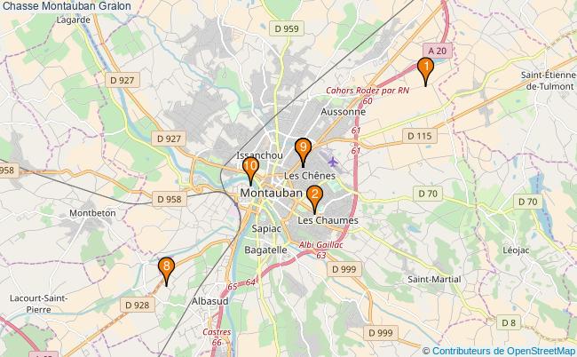 plan Chasse Montauban Associations chasse Montauban : 11 associations