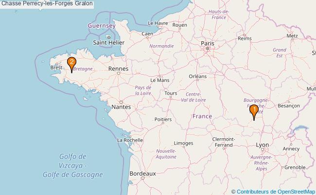 plan Chasse Perrecy-les-Forges Associations chasse Perrecy-les-Forges : 3 associations