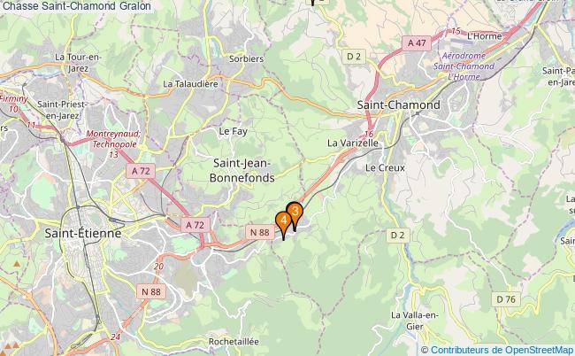 plan Chasse Saint-Chamond Associations chasse Saint-Chamond : 4 associations