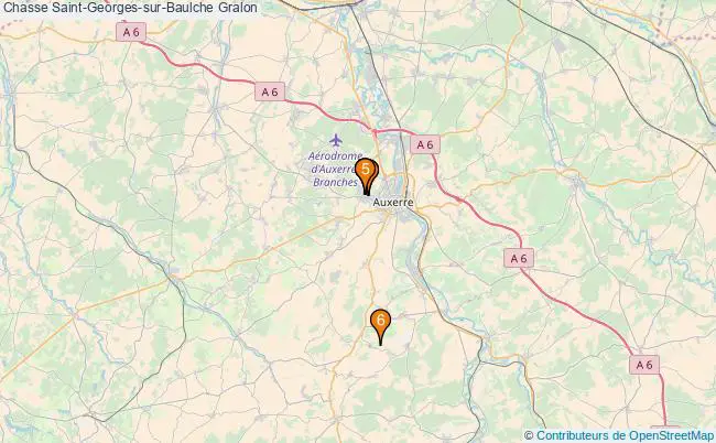 plan Chasse Saint-Georges-sur-Baulche Associations chasse Saint-Georges-sur-Baulche : 8 associations