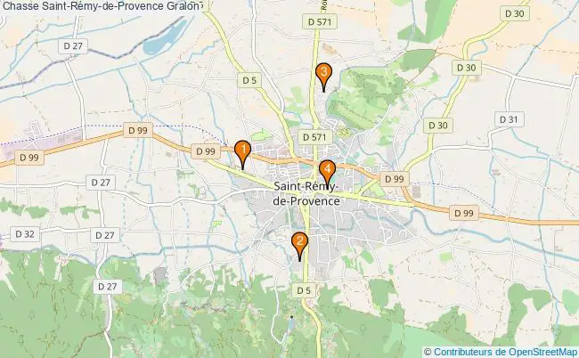 plan Chasse Saint-Rémy-de-Provence Associations chasse Saint-Rémy-de-Provence : 4 associations