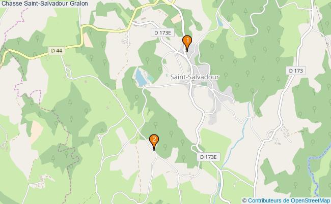 plan Chasse Saint-Salvadour Associations chasse Saint-Salvadour : 2 associations