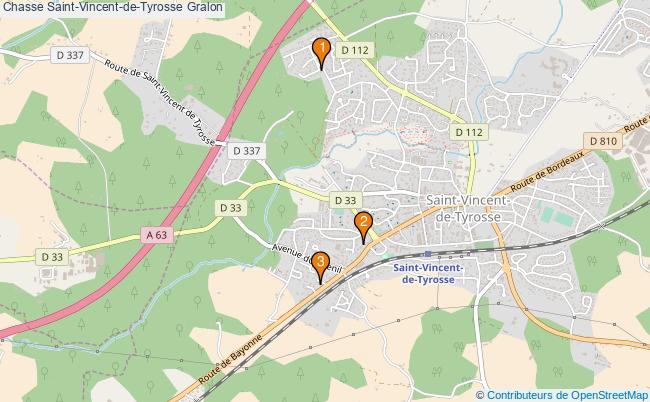 plan Chasse Saint-Vincent-de-Tyrosse Associations chasse Saint-Vincent-de-Tyrosse : 4 associations