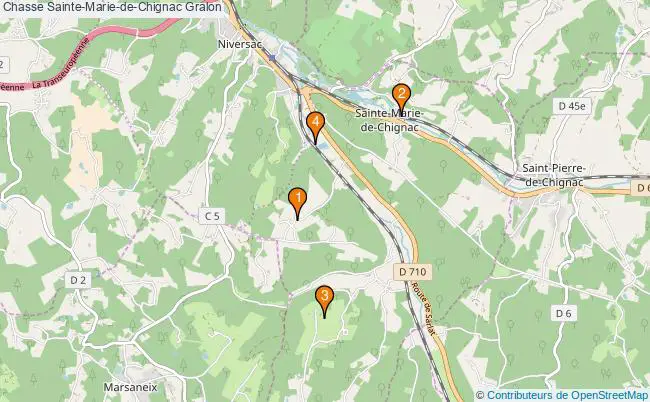 plan Chasse Sainte-Marie-de-Chignac Associations chasse Sainte-Marie-de-Chignac : 3 associations
