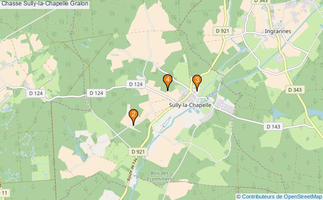 plan Chasse Sully-la-Chapelle Associations chasse Sully-la-Chapelle : 4 associations