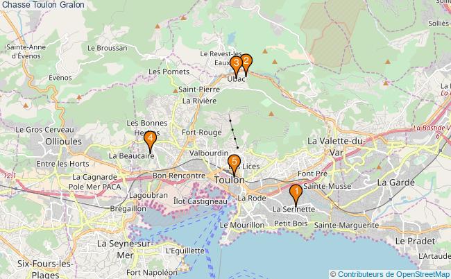 plan Chasse Toulon Associations chasse Toulon : 5 associations