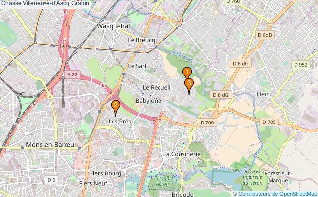 plan Chasse Villeneuve-d'Ascq Associations chasse Villeneuve-d'Ascq : 3 associations