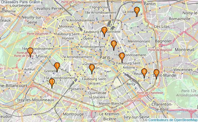 plan Chasseurs Paris Associations chasseurs Paris : 16 associations