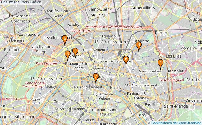 plan Chauffeurs Paris Associations Chauffeurs Paris : 11 associations