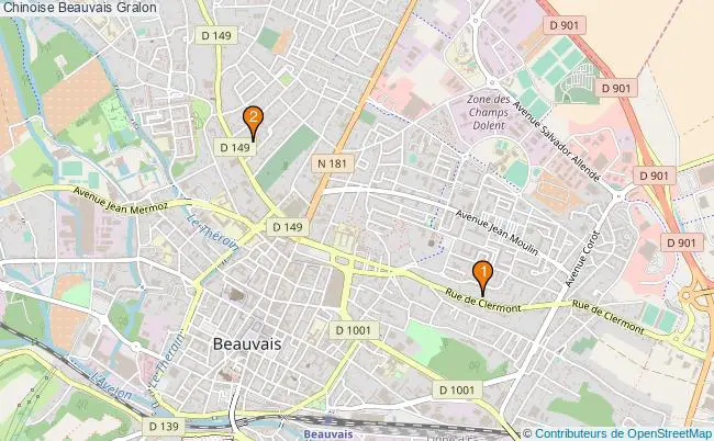 plan Chinoise Beauvais Associations chinoise Beauvais : 2 associations