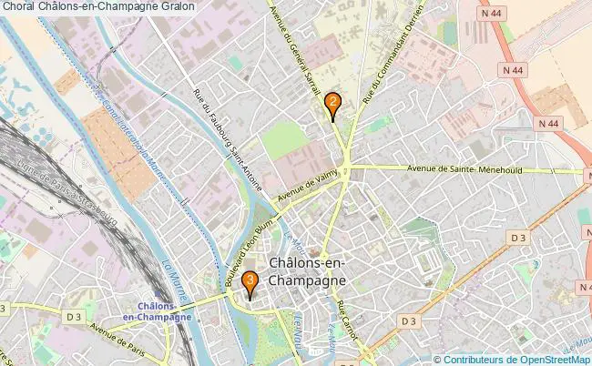 plan Choral Châlons-en-Champagne Associations choral Châlons-en-Champagne : 3 associations