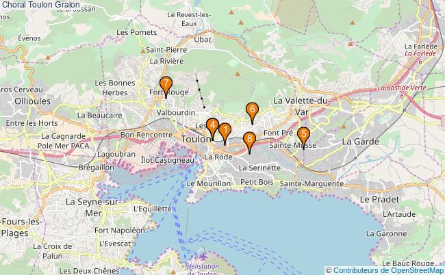plan Choral Toulon Associations choral Toulon : 8 associations