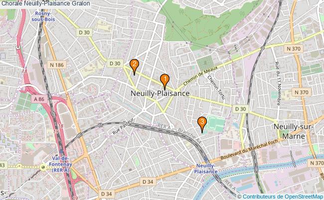 plan Chorale Neuilly-Plaisance Associations chorale Neuilly-Plaisance : 3 associations