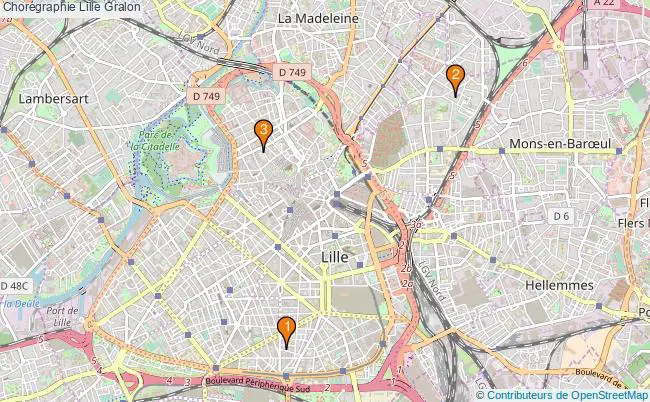 plan Chorégraphie Lille Associations chorégraphie Lille : 4 associations