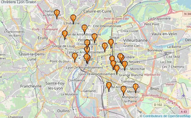 plan Chrétiens Lyon Associations chrétiens Lyon : 22 associations