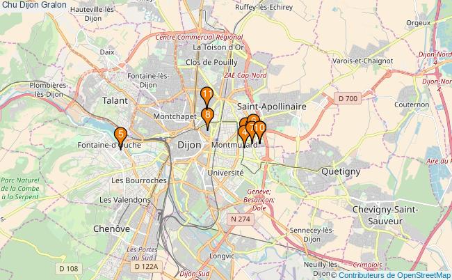 plan Chu Dijon Associations chu Dijon : 11 associations