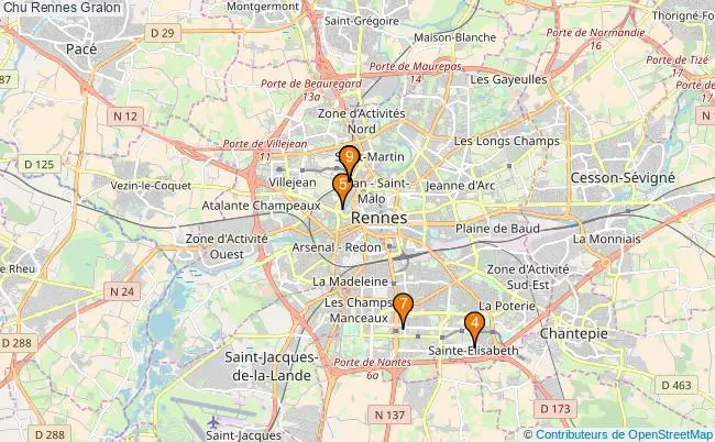 plan Chu Rennes Associations chu Rennes : 12 associations