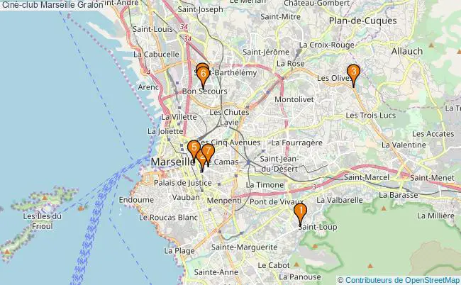 plan Ciné-club Marseille Associations ciné-club Marseille : 7 associations