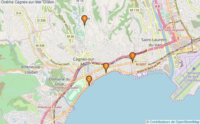 plan Cinéma Cagnes-sur-Mer Associations cinéma Cagnes-sur-Mer : 4 associations