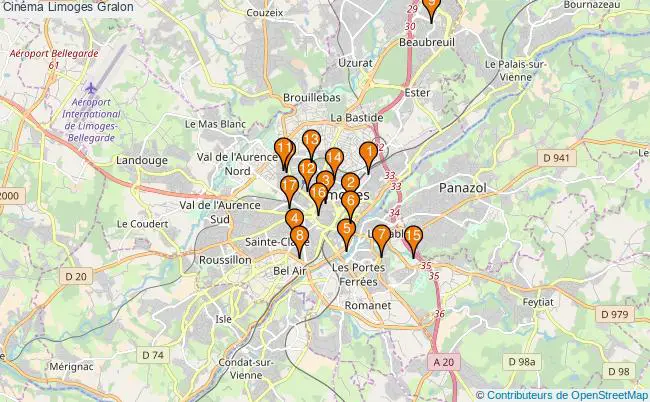 plan Cinéma Limoges Associations cinéma Limoges : 21 associations