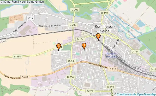plan Cinéma Romilly-sur-Seine Associations cinéma Romilly-sur-Seine : 3 associations