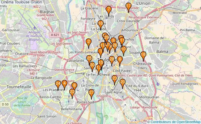 plan Cinéma Toulouse Associations cinéma Toulouse : 111 associations