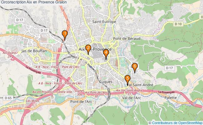 plan Circonscription Aix en Provence Associations circonscription Aix en Provence : 6 associations