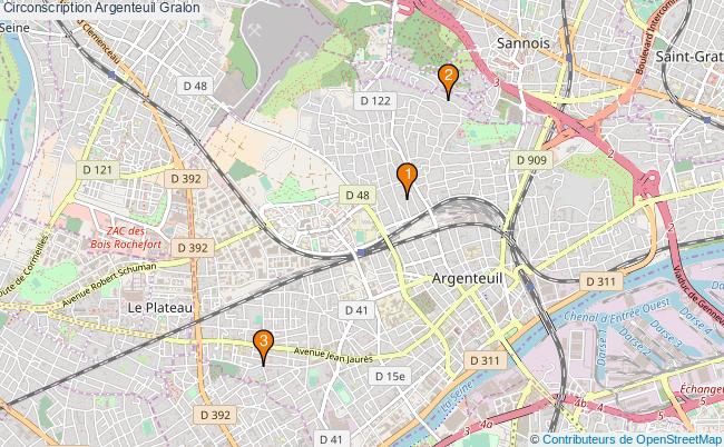 plan Circonscription Argenteuil Associations circonscription Argenteuil : 3 associations