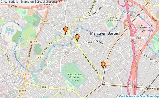 plan Circonscription Marcq-en-Baroeul Associations circonscription Marcq-en-Baroeul : 3 associations