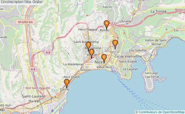 plan Circonscription Nice Associations circonscription Nice : 7 associations