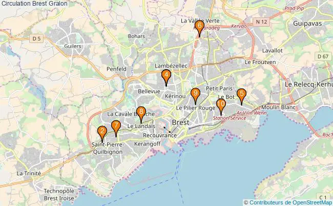 plan Circulation Brest Associations Circulation Brest : 14 associations